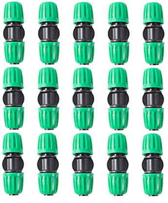 FULAIERGD 1/2 Pollice (1/2 ID x 0,6-0,63 OD) Raccordo di qualità a Prova di gocciolamento da 16 mm (Adatto per ID 13 mm) connessioni con Dado (15 Pezzi di connessione Diritta)