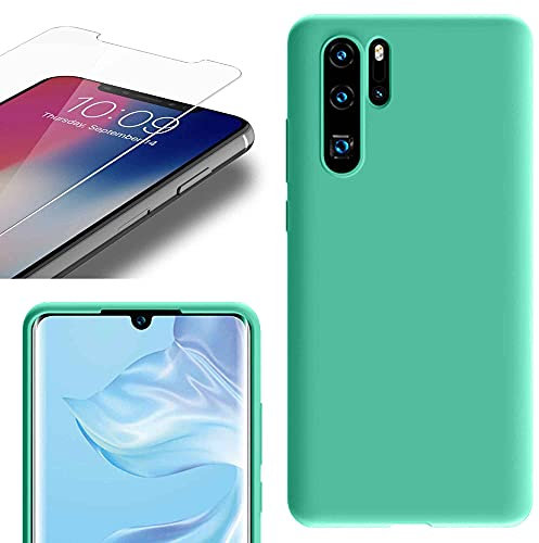 Eximmobile Silikonhülle Rubber in Türkis kompatibel mit Samsung Galaxy J7 (2017) + Panzerfolie Schutzhülle Liquid Handytasche Schutztasche Flüssigsilikon Handyhülle Hülle Silikon Case Cover