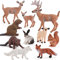Richolyn 6 Waldtiere Figuren Set, Woodland Animals Figures Realistisch Wald Tiere Figuren Set Kunststoff Waldtiere Figuren Kunststoff Wald Tierfiguren Für Weihnachtsschmuck Kinder Spielzeug