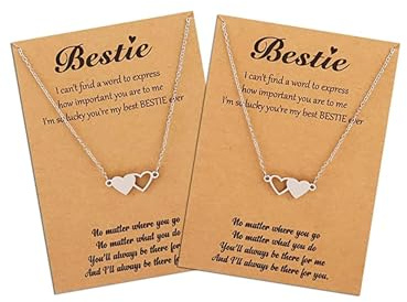 Best Friend Necklace for 2 BFF Necklace Bestie Friendship Gifts for Women