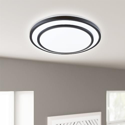 Depuley 48W LED Deckenleuchte mit Fernbedienung Einstellbar, 3 Farbenwechsel, Nachtlichtmodus, IP44 Wasserdicht 80% Energieeinsparung, Wohnzimmerlampe für Wohnzimmer, Schlafzimmer, Kinderzimmer
