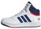 adidas Unisex Kinder Hoops Mid Shoes Schuhe, Cloud White/Victory Blue/Scarlet