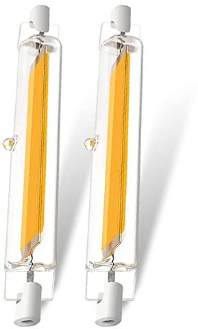 ZJZG R7S LED 78mm, 10W LED R7S 78mm Dimmbar Lampen Ersatz 100W Halogenlampen, R7S Birne Kaltweiß 6000K 1000LM, kein Flackern, 360°Abstrahlwinkel LED-Stab, LED Leuchtmitte, 2er Set