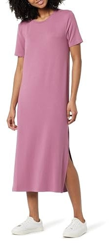 The Drop Cora T-Shirt Midi Dress, Mellow Mauve, M