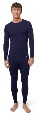 DANISH ENDURANCE Merino Thermounterwäsche Set Herren, Mittelschwer 180 g/m² | Merino Funktionsunterwäsche Set, Warm, Atmungsaktiv & Geruchshemmend, für Skifahren, Wandern und Wintersport