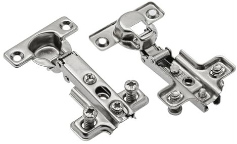 BRESKO 2-10 Stk Topfband Scharnier Möbelscharnier 26 mm Topfscharnier Scharniere Möbelband Topfbänder Schrankscharnier Möbel Schrank Klappenband (Eckanschlag ohne Dämpfung, 10 Stück)