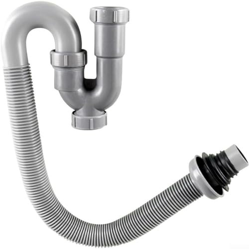 Tuyau de vidange d'égout déodorant, tuyau de vidange en forme de U, tuyau de drainage rétractable pour évier de lavabo, tuyau d'évacuation flexible