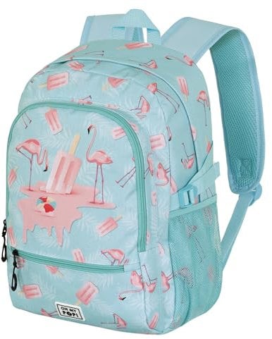 Oh My Pop! Ice Flamingo-Fan Fight Rucksack 2.2, Türkis, 31 x 44 cm, Kapazität 24 L