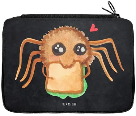 Mr. & Mrs. Panda Federmappe Spinne Agathe Sandwich - Geschenk, Lebensfreude, Schüler, Büro Stifte Etui, Hungrig, Videos, Mut, Kinder Federmappe,