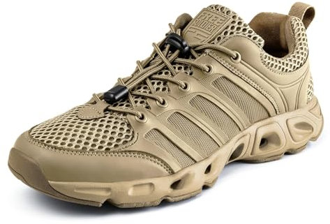 FREE SOLDIER Zapatos de Senderismo para Hombre Zapatos de Trabajo de Verano de Secado rápido para Botas de Agua de Trekking tácticas ventiladas ultraligeras