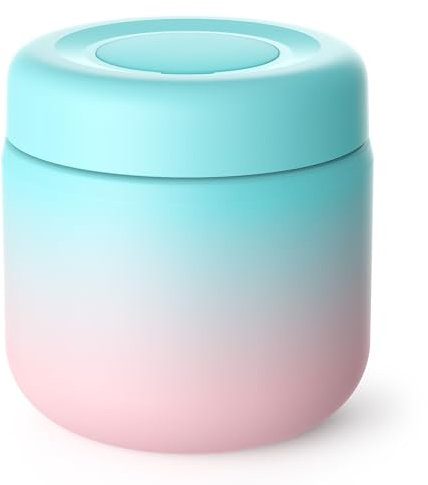 LEIKEEGO Food Flask,385ml Food Flask for Hot Food,Stainless Steel Vacuum Double Wall Insulated Food Jar, Soup Flask Keep Hot &Cold for 6-8 Hours(Cindy)