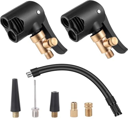 8 Pcs Quick Air Release Extention Replacement Hose Set, Portable Air Compressor Tire Valve Air Chuck Lock, Tire Valve Air Chuck Lock, Air Tire Inflator Pump Hose, Push on Portable Car Air Tire Chuck