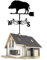 HAILM Wildschwein Wetterfahne Schmiedeeisen Windfahne Tier Metall Wetterfahne Dach Garten Wegweiser Wetterhahn Outdoor Bauernhaus Dekoration Garten Windmesswerkzeug
