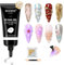 MIZHSE 3D Skulptur Nail Gel, Mit Chrome Nail Powder Silber Gold Mirror Effect, 30g Rhinestone Glue für 3D Gel Nail Art Nagel Carving Nails Glue Gels Nails 5D-Geprägtes Nageldesign Sculpting