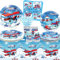 Airplane Party Supplies - Airplane Party Tableware - Dinner Plates Dessert Plates Cups Napkins Tablecover Straws for Plane Theme Party Baby Shower Supplies, Serves 20 (20)