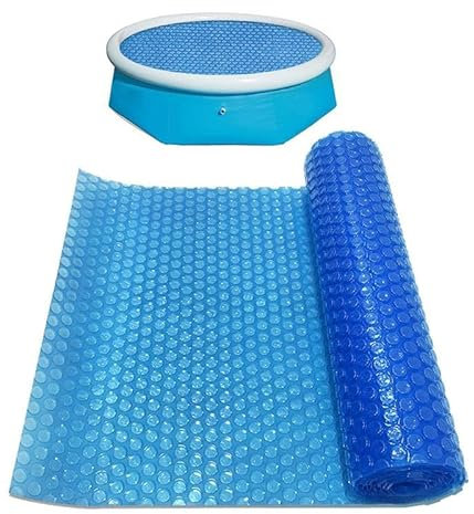 GSCLZ Pool Cover Rectangle Swimming Pool Insulation Film UV-resistant Floating Pool Blanket Inflatable Bubble Film Pool Cover(220x150cm)