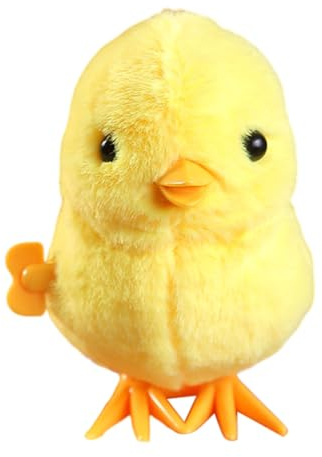 JAWSEU Küken Aufziehbares Spielzeug Ostern Aufzieh Huhn Osterküken Deko Osterdeko Küken Osterkorb Füllstoffe Huhn Kuscheltier Neuheit Gefülltes Plüschhühnchen Hüpfendes Aufziehspielzeug Osterei