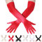 AUNGKWANG Lange Handschuhe Damen, Rot, 1920er Jahre, Fäustlinge, für Damen Mädchen Braut Hochzeit Abend Party Kostüm Zubehör