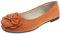 Women's Flat Shoes Classic Bow Flat Shoes Moccasins Ballet Shoes Ladies Slip on Flats Ballerina Loafers Comfortable Wide Formal Casual Pumps Dolly Shoes Orange