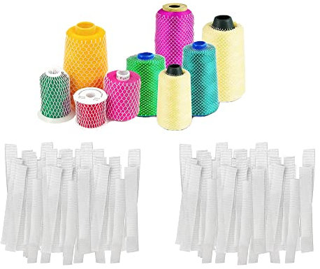 RAMTRIO 50 stücke Fäden Netz Spulen Halter Nähen und Quilten Fadenspulen für Verschiedenen Größen von Sticken, Fadenspulenschoner, Wiederverwendbar, 25cm lang jedes Stück