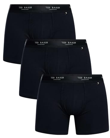 Ted Baker Mens 3-pack Cotton Boxer Briefs, Navy, L UK