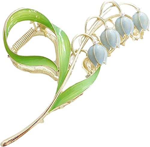 Lily of The Valley Flower Hair Accessories, Metal Hairpins, Jaw Clips for Thick and Thin Hair Styling