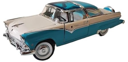 Miniatur Motorfahrzeug-Modelle 1:18 Für Ford Crown 1955 Victoria Spielzeug Vintage Auto Modell Souvenir Display Desktop Dekoration Fertigmodell