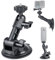 HSU Suction Cup Mount for Action Camera, Camera Car Mount with Nano Glue Pad for Go Pro Insta 360 Osmo Action, Perfect for Car Windshield/Windows/Smooth Surfaces