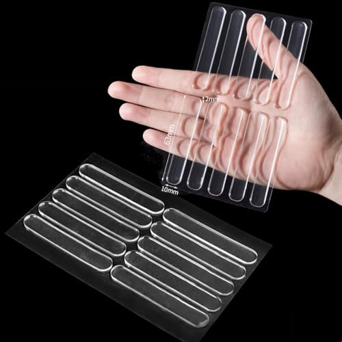 GGUFAY 20 tamponi di protezione trasparenti, parabordi di mobili, strisce di parabordi adesivi, per porte di armadi, cucina, bagno, ufficio (10 x 63 mm)