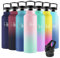 Motswedi Borraccia Termica, 750ml senza BPA, Borraccia con Cannuccia, Acciaio Inox, Bottiglia Termica, a Prova di Perdite, Borracce Termiche, Borraccia per Scuola, Palestra, Rosa Chiaro & Verde Chiaro