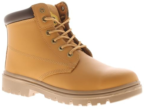Tradesafe Build S1P SRA Men's Steel Toe Lace-Up Work Boots with Puncture-Resistant Midsole, Non-Slip & Anti-Static Safety Footwear