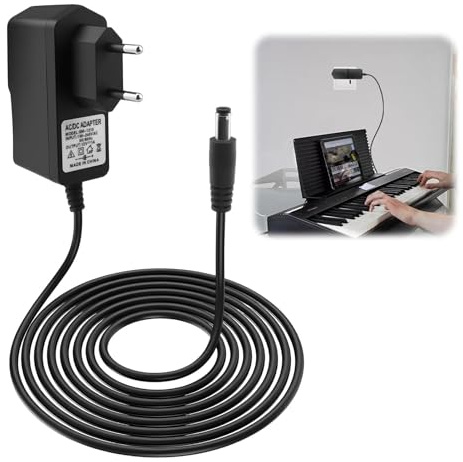 12V 1A Câble de Charge d’Alimentation, Adaptateur Pédale Guitare pour PA-130 PA-130A PA-3 PA-3B PA-130B PA-5D PA-3C PA-5B EP-A3 KP-A3, Piano Électronique Adaptateur Chargeur