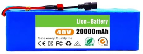 48V 20AH 13S3P Lithium-Akku Für Klapproller Wasserdichter Lithium-Ionen-Akku Für 50W 150W 350W 500W 800W E-Bikes Motor Wasserdichter PVC-Akku T