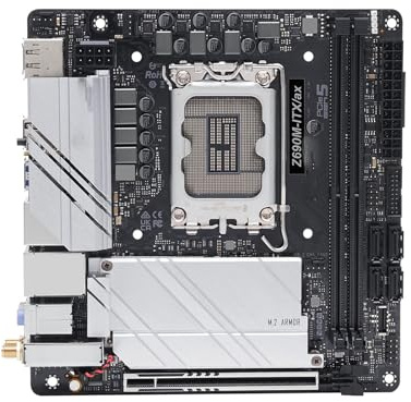 pc motherboard Fit For ASROCK Z690M-ITX/ax Mini-ITX Motherboard LGA1700 Intel Z690 DDR4 64GB 2xM.2 Support I5-14600 I9-13900 I5-13400 I5-12500 Cpu
