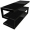 NorStone Esse Meuble TV contemporain 3 tablettes Finition Noir Laqué