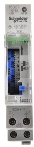 Schneider Electric Analog DIN-Schienen-Zeitschaltuhr, 230 V ac, 1-Kanal, 100 Speicherplätze