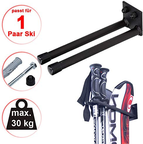 4U® Skihalter Skiträger Skistöcke Nordic Walking Stöcke Wandhalter Ski Gerätehalter