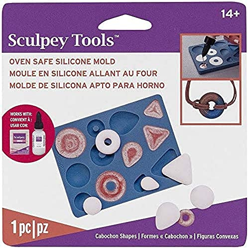 Polyform Sculpey Moule à cabochon en Silicone Vert