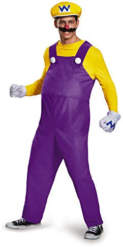Disguise Herren Super Mario Wario Deluxe Kostüm, Wario, XXL