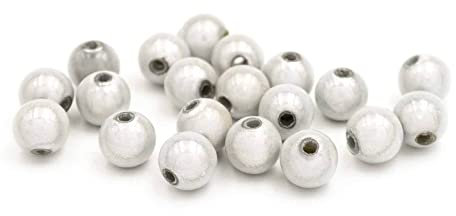 Miracle Perlen in grau 10mm 20Stück von Vintageparts, DIY-Schmuck, Wunderperlen, Miracle Beads, Wunderperlen, Cateyelook, Cateye