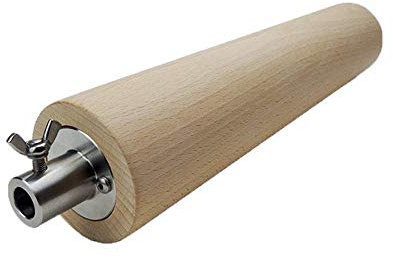 MOESTA-BBQ 10364 FeuerWalze - Lebensmittelechte Rotisserie-Buchenholzrolle für Baumstriezel - Halterung 13,8 mm Ø