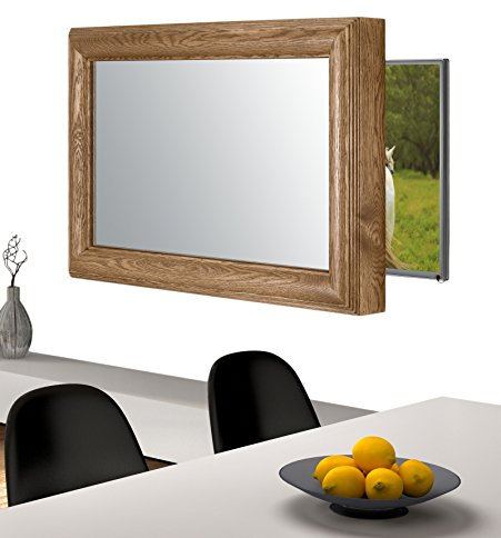 Handmade Framed Mirror to Turn Your Existing TV to Hidden Mirrored Television that Blends into Your Home or Business Decor (55 Inch, La Classico)