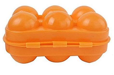 Milopon Eierhalter Eierablage für Kühlschrank Eier Aufbewahrungsbox Multifunktionsbox Transportbox Kühl-/Gefrierkombination, Einbaukühlschrank aller gängigen Fabrikate (Orange)