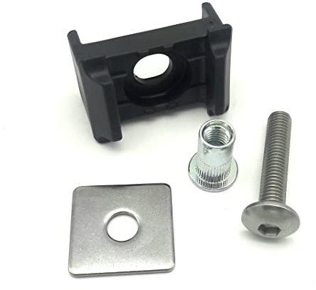 20x Auflagebock Befestigung Doppelstabzaun Zaun+Plättchen+Schraube 5,5+Niet M8 Normal Anthrazit 9 mm