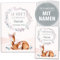 OLGS U-Heft- und Impfpasshüllen Set Rehkitz, Schönes Set für Kinder, personalisierbar mit Namen, schöne Geschenkidee, Design Lusy