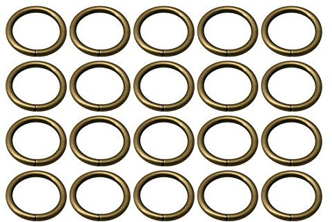 RDEXP 20 STÜCKE Metall Runde Form Loop Ring Schnallenverschluss für Gepäck Rucksack Taschen Einstellbare 0,38x2,5 cm