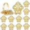 Alpha Living Home Serviettenringe Set von 12 Stück, Fleur-di-lis Serviettenhalter, Serviettenringe Bulk für Partydekoration, Esstisch, Alltag, Familienfeiern - Eine tolle Tischdekoration - Gold