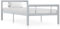 vidaXL Bettgestell Bett Metallbett Schlafzimmerbett Einzelbett Bettrahmen Schlafzimmermöbel Ehebett Lattenrost Grau Weiß Metall 90x200cm