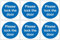 Set of 6 Please Lock The Door Signs. 90mm x 90mm Self Adhesive Stickers