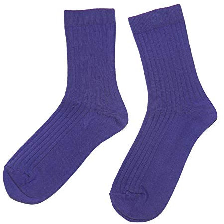 Weri Spezials - Calzini da uomo casual, business, a coste, in cotone, diversi colori naturali viola chiaro 43-46